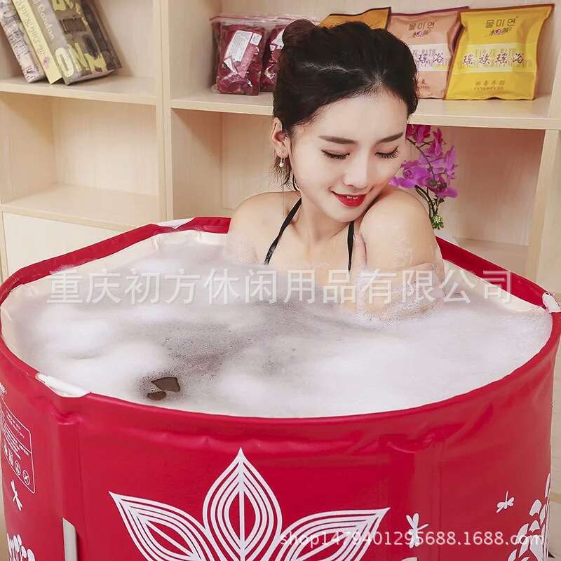 直销水美颜儿童加厚洗澡桶成人沐浴桶升降省水浴缸合金支架泡澡桶