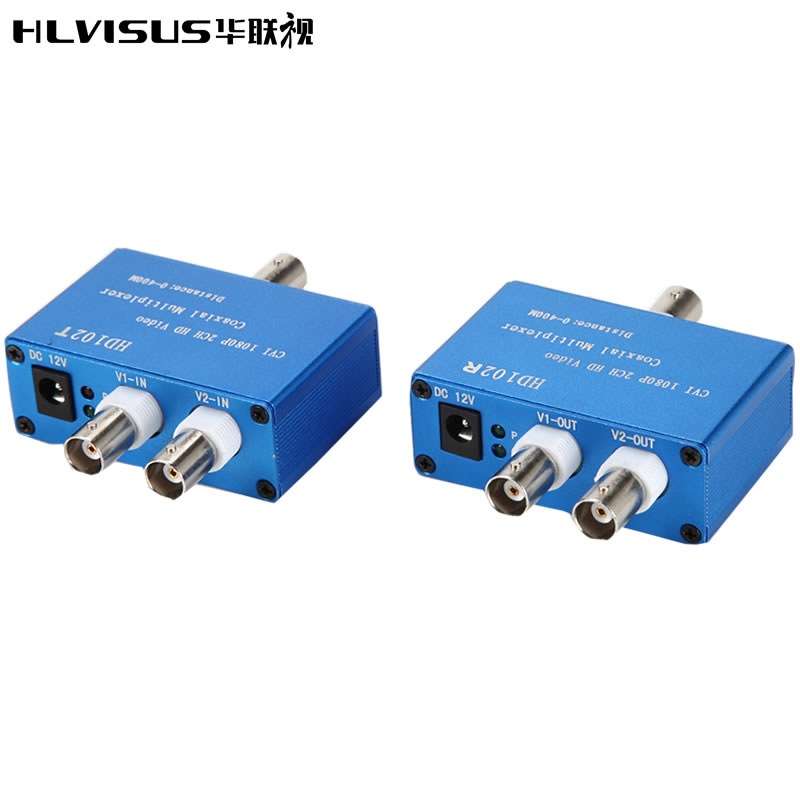 2路300万CVI/TVI同轴视频复用器双路监控一线通叠加器华联视网线