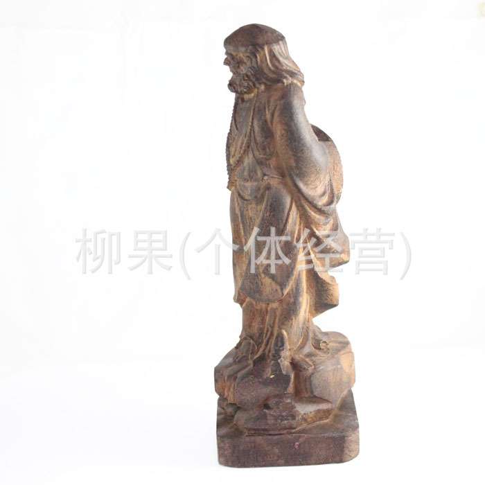 天然越南芽庄沉香木菩提达摩祖师雕刻件 工艺品 摆件 家居装饰