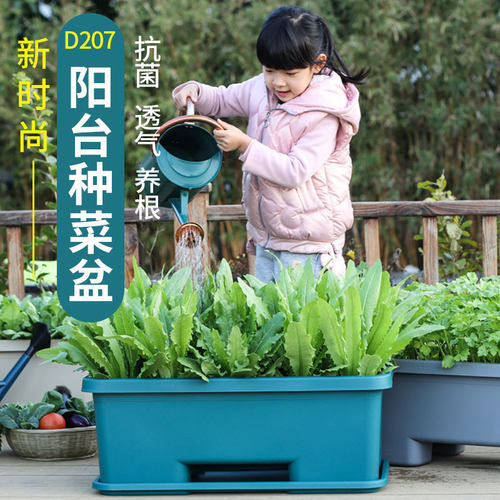 花盆种菜塑料方形家庭长方盆盆栽盆草莓长方形长条栽种神暖幸商行
