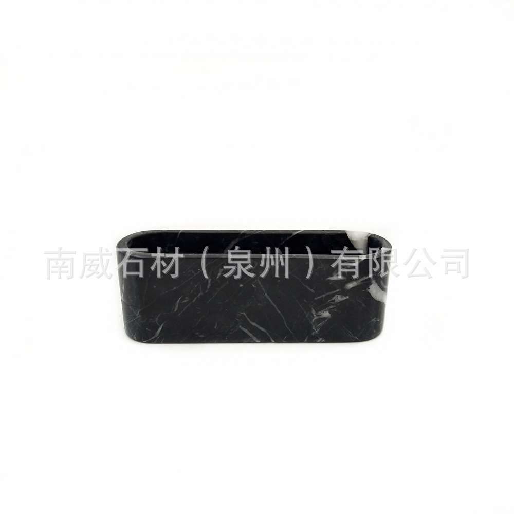 天然大理石名片座桌面名片座摆台创意卡片架座几何大理石名片夹