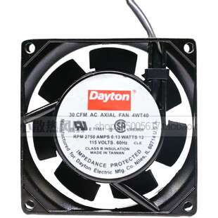 Dayton 30 cfm 4wt40 rpm 2750 0.13A 115V 机柜静音散热风扇