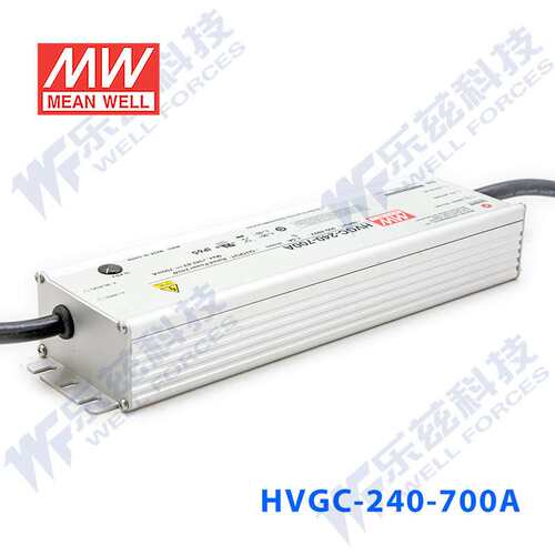 240W明纬1400mA恒流可调调光LED电源HVGC-240-1400AB 85.7-171.4V