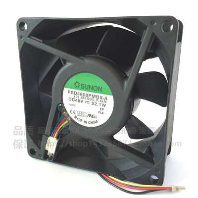 建准 8CM 8038 48V 22.1W PSD4808PMBX-A 高转速4线PWM散热风扇