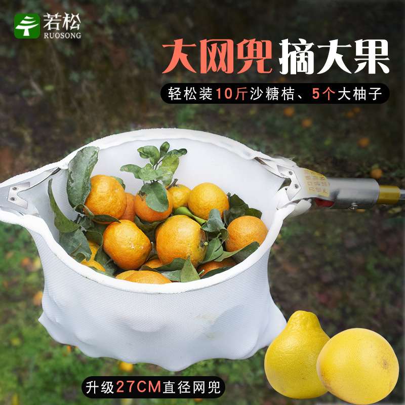 摘水果神器伸缩杆摘李子柿子枇杷果子摘果器高空采摘工具钩勾芒果