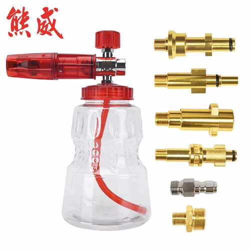 直供熊威PA泡沫喷壶高压清洗机洗车器铝电镀泡沫喷枪喷头
