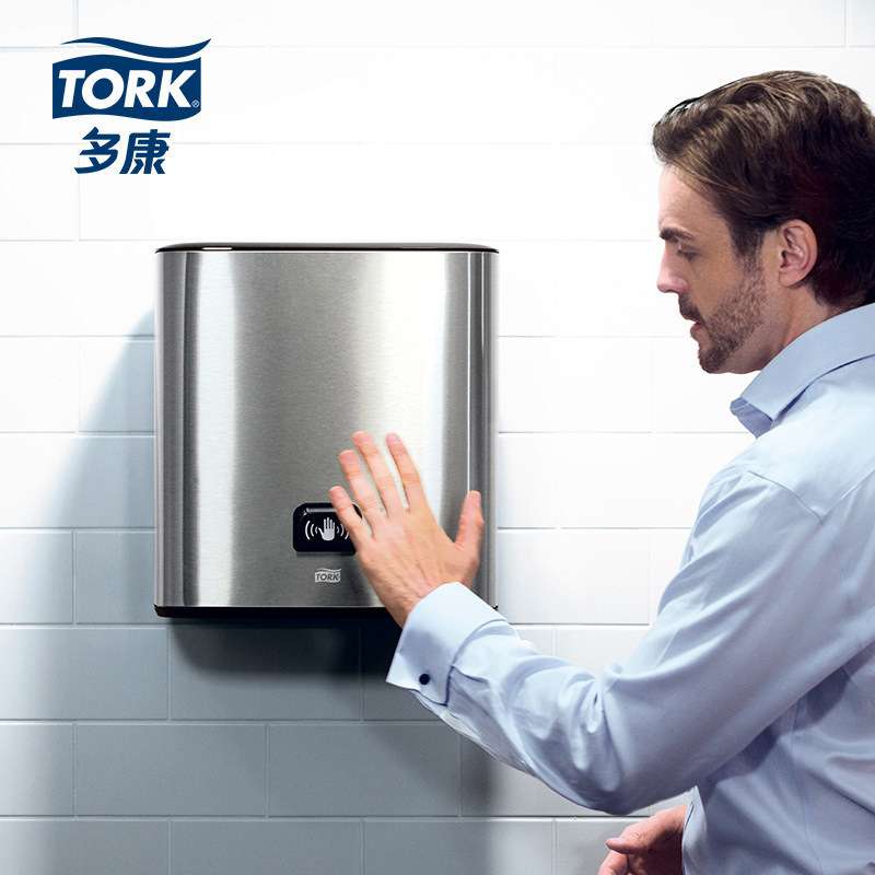 多康Tork自动感应型擦手纸分配器460001不锈钢免打孔干手纸巾盒架
