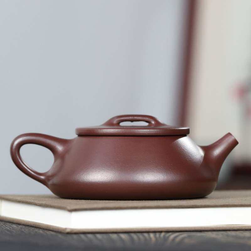 凤鸣紫砂壶 宜兴手工原矿石红纳瓢茶壶倒水会出声的茶具一件代