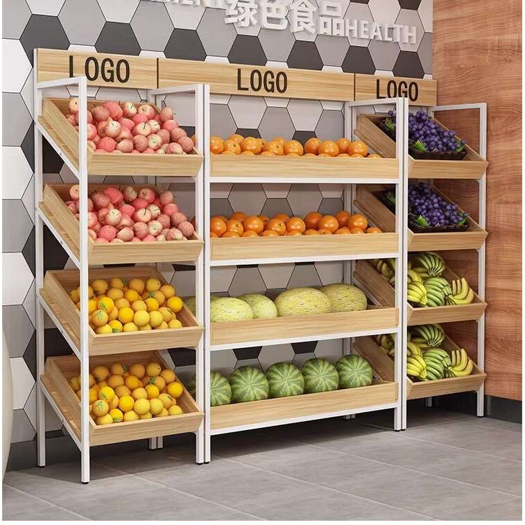 水果店货架蔬菜货架展示柜置物架红酒架蛋糕柜生鲜超市果蔬多层架