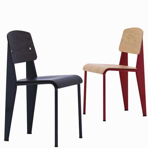 标准椅简约学生课桌椅现代设计师钢架热弯板餐椅Standard Chair