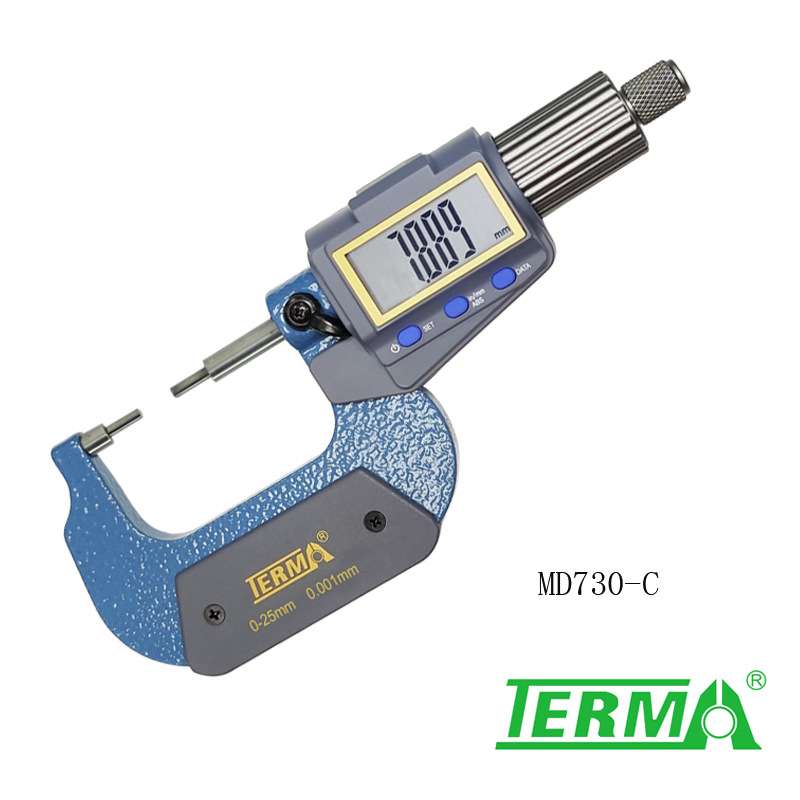 TERMMD730-C花键数显千分尺小头千分尺0-25mm高精度细头电子千分