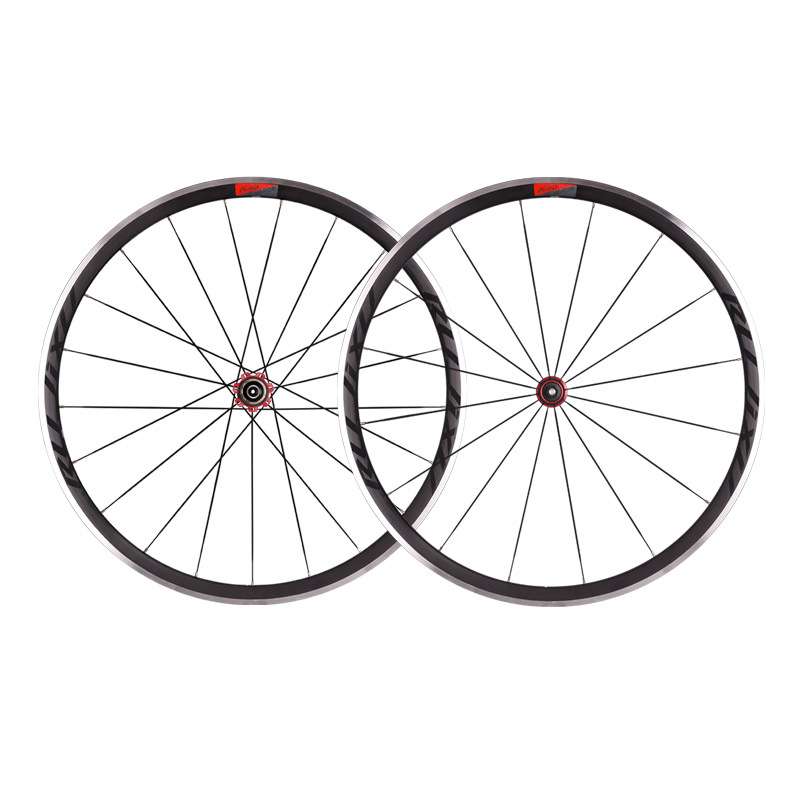 120响RUJIXU700C公路车轮组碳纤管花鼓前二后五轴承C/V刹30mm框高