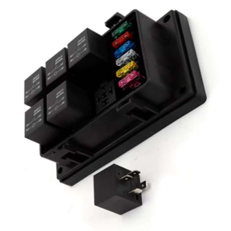 12V40A继电器盒6路ATC/ATO熔断块带继电器4P/5P卡车防水继电器盒