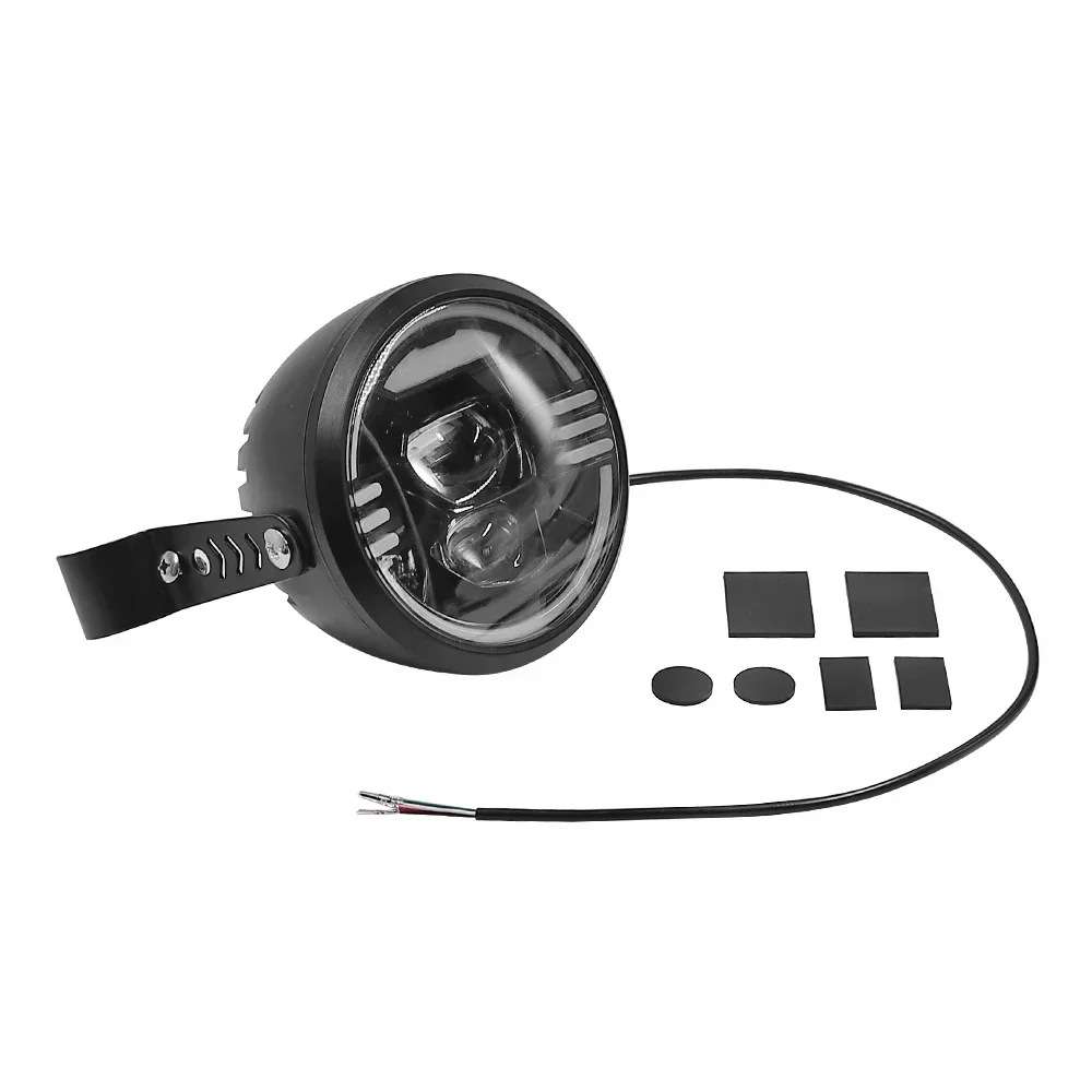 12V-48V LED前照灯防水超级大灯适用电动自行车远/近光手电筒配件