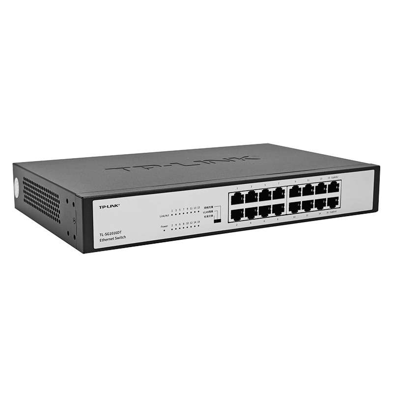 TP-LINK千兆SG1016DT网络16口汇聚工业交换机网线分线分流器