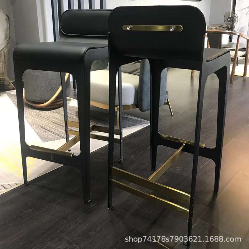 工业风设计师现代简约经济型金属吧椅酒吧椅咖啡厅吧台铁艺椅子