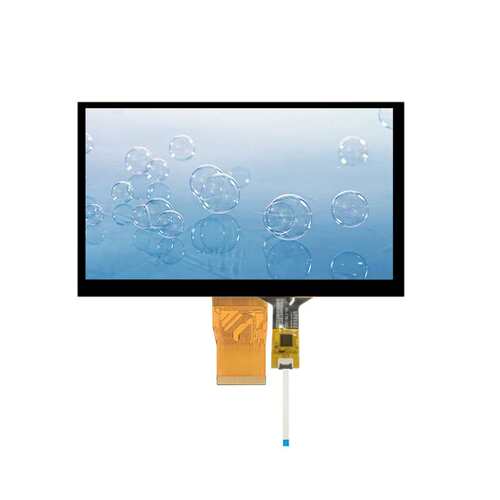 7寸显示屏IPS LCD7寸IPS液晶显示屏 5.5厚工控屏+电容触摸屏