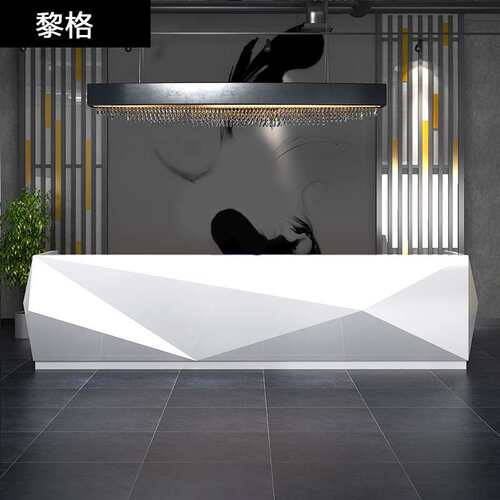 公司前台接待台烤漆咨询迎宾收银台吧台办公室办公桌商用前台桌