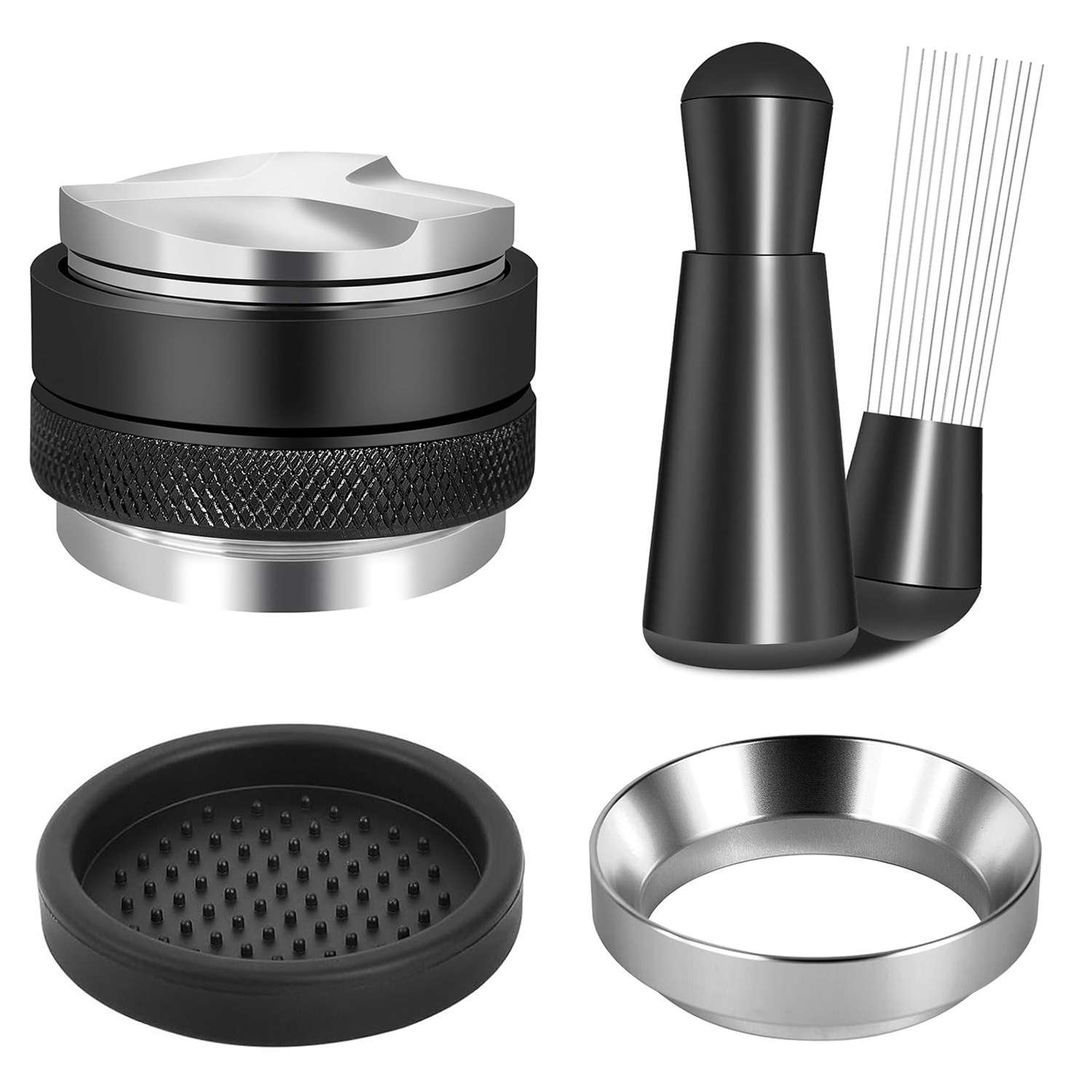 双头咖啡布粉器三浆型状不锈钢压粉器二合一53mm填压定量压粉器