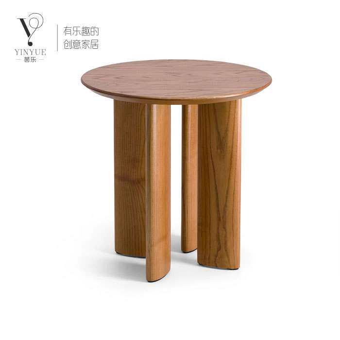 北欧现代沙发边几洽谈小桌子小户型圆几轻奢小角几卧室小圆桌户外