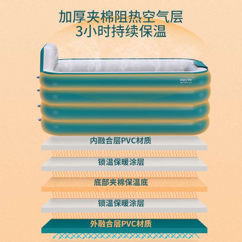泡澡桶大人折叠免安装浴桶成人款充气浴缸浴盆儿童洗澡桶可折叠
