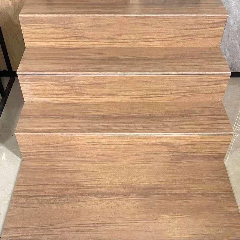 佛山木纹楼梯踏步瓷砖梯级地砖自建别墅470X1200台阶专用踏步砖