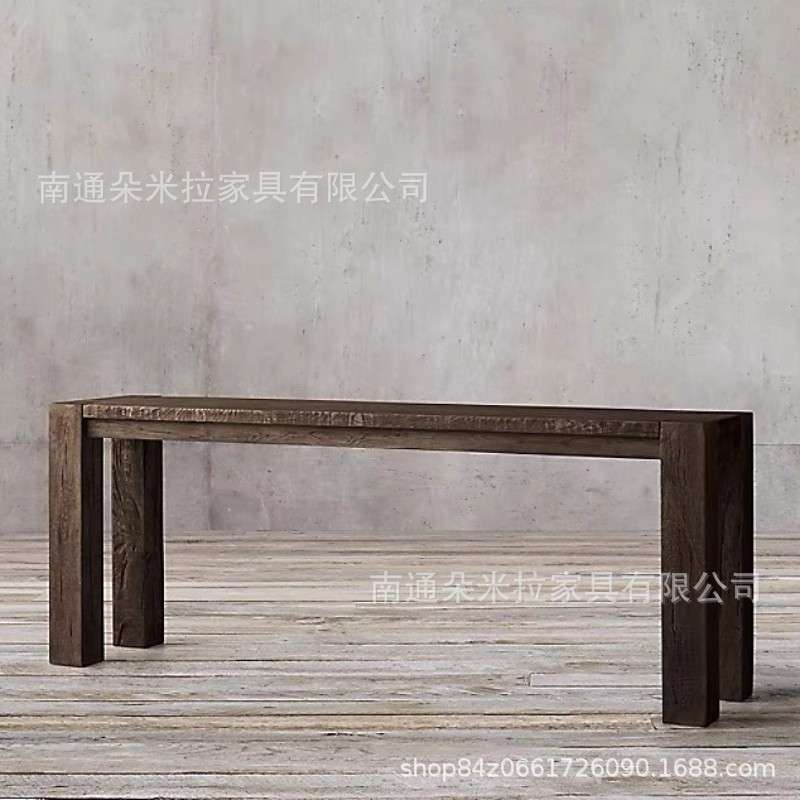 RH美式家具美式乡村复古实木玄关桌现代简约门厅入户玄关台