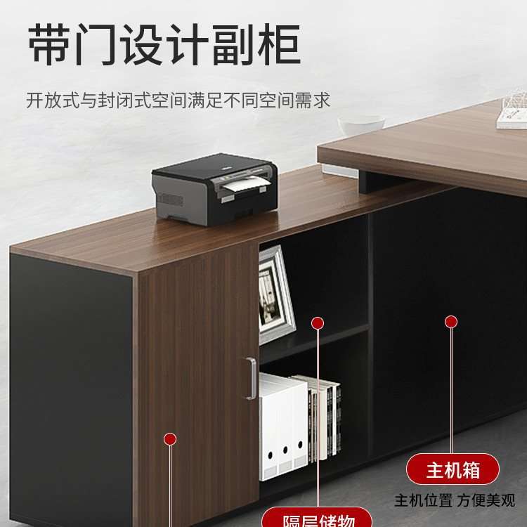 办公桌简约现代办公室家具桌椅组合经理总裁单人桌子大班台老板桌