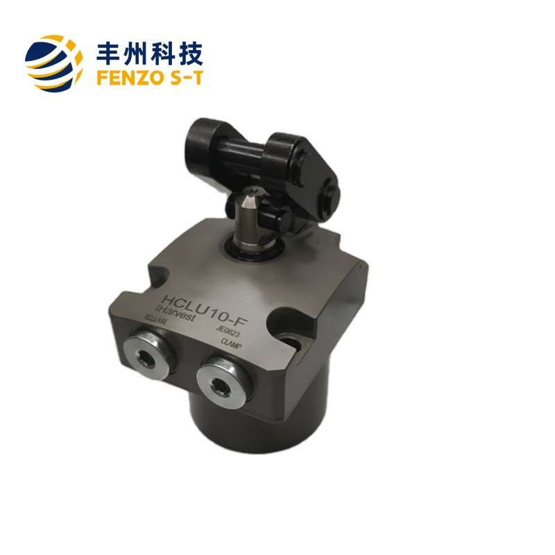 上法兰油压杠杆缸HCLU液压复动连杆式夹紧器微小型油缸气缸支撑缸