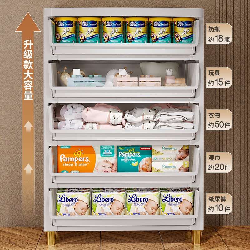 轻奢风收纳柜塑料抽屉式大容量置物柜加厚多层分格卧室客厅储物