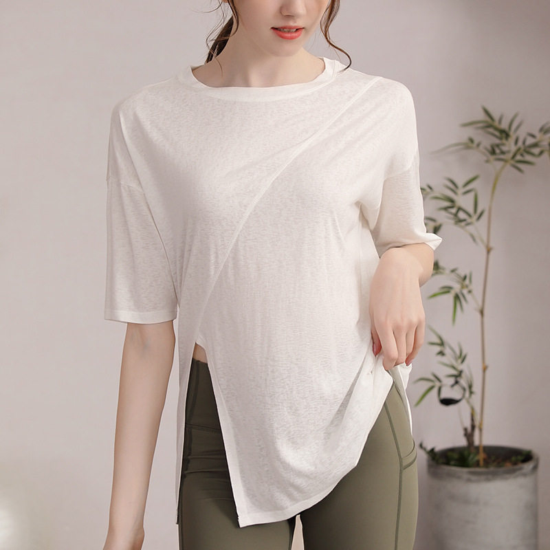 宽松显瘦瑜伽服上衣女健身罩衫