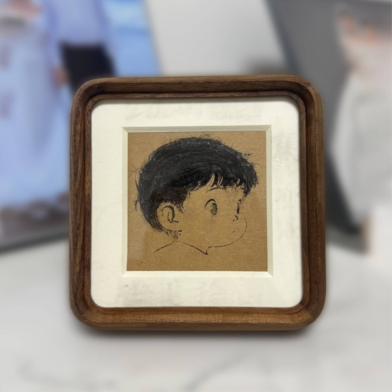 溥畔年 干 干作宝宝胎发相框制作自制胎毛画 画纪念品diy婴儿迷你