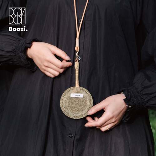 溥畔年 Boozi.迷你非遗手工扇项链挂件 蒲扇夏季装饰挂饰伴手礼