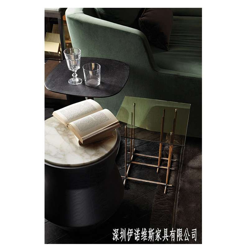 现代简约创意大理石边几迷你小茶几小圆几小圆桌子圆形沙发边角几