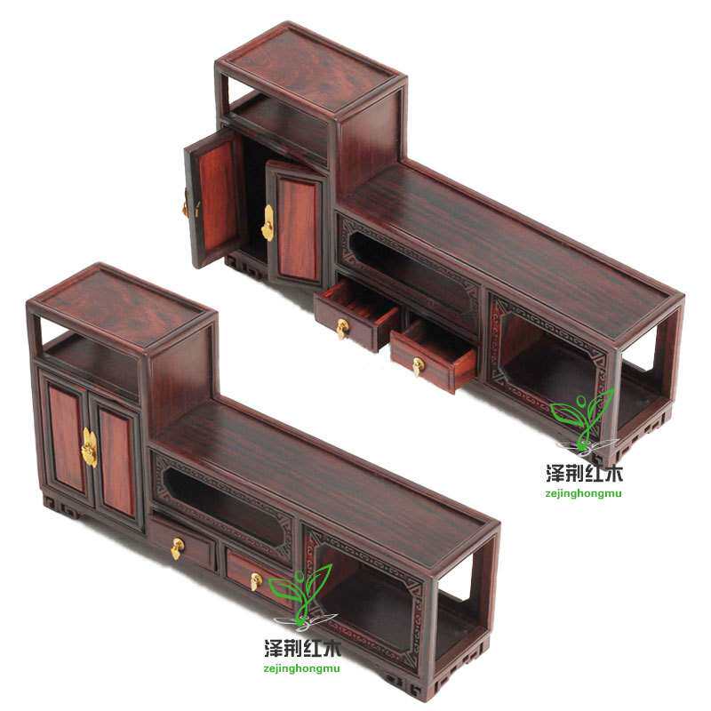 红酸枝质复古仿明清家具微缩模型 电视柜微型家具工艺品摆件厂家