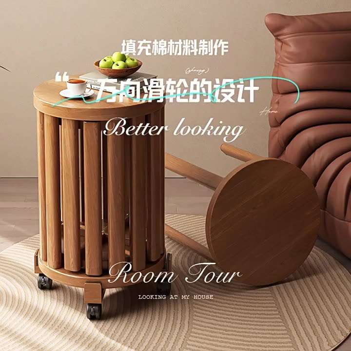 实木凳子茶几家用可叠放圆凳方便移动套装餐桌凳新中式叠叠乐凳子