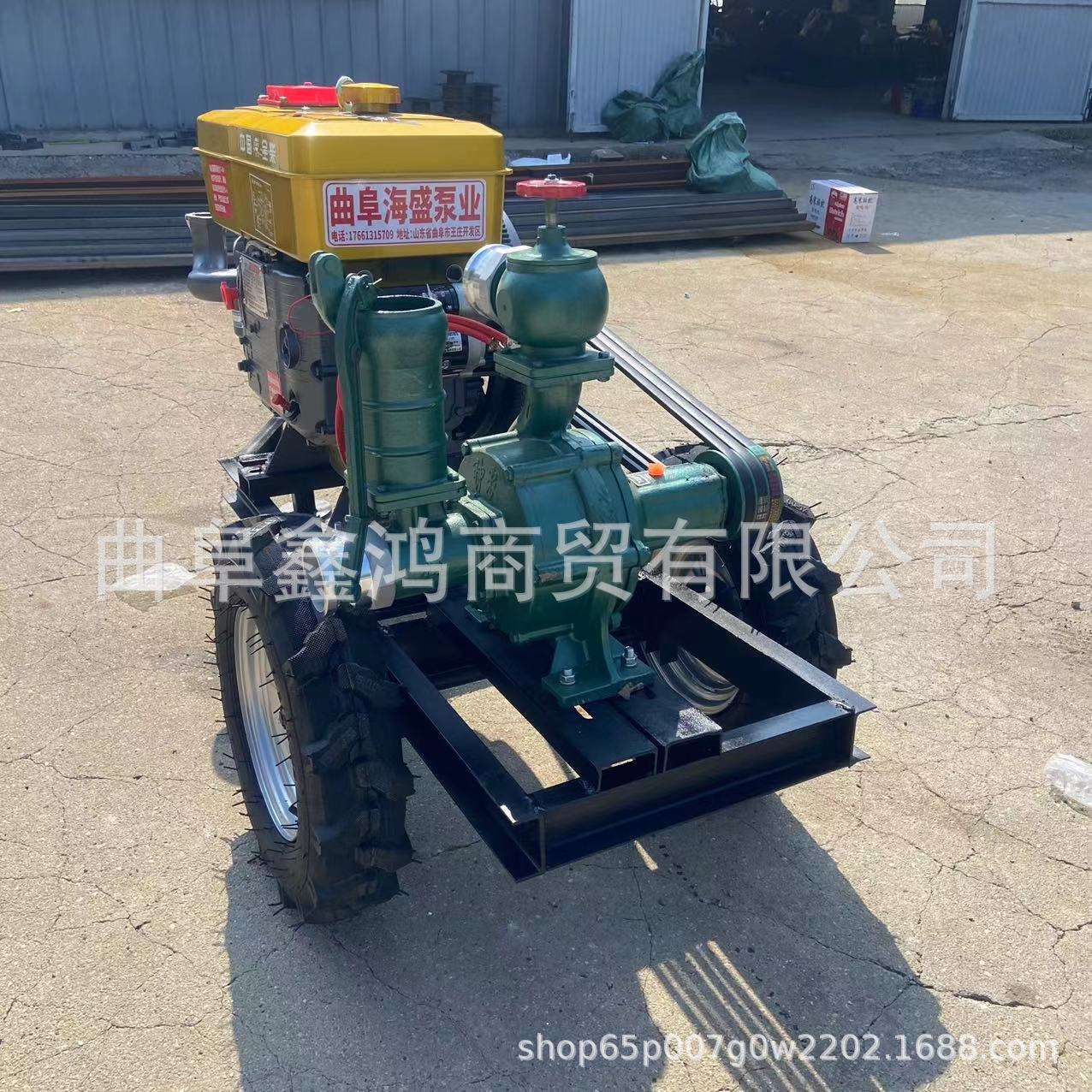 单缸水冷柴油机带3寸高压泵 进三寸出3寸 大面积喷灌泵