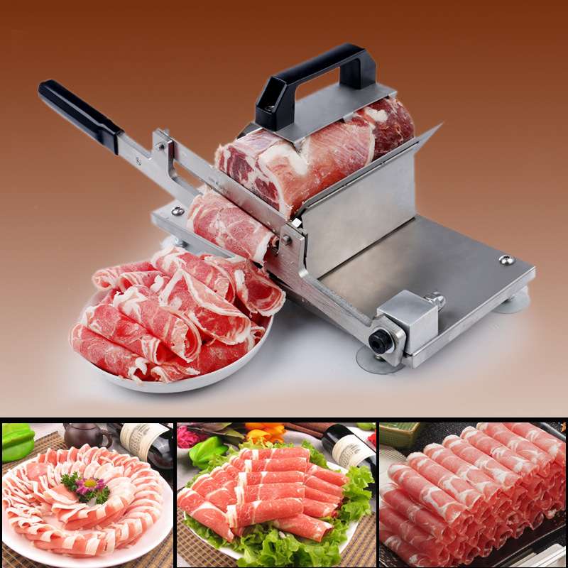 ST200羊肉切片机 手动家用商用切肉机 切肥牛片羊肉卷土豆片刨肉