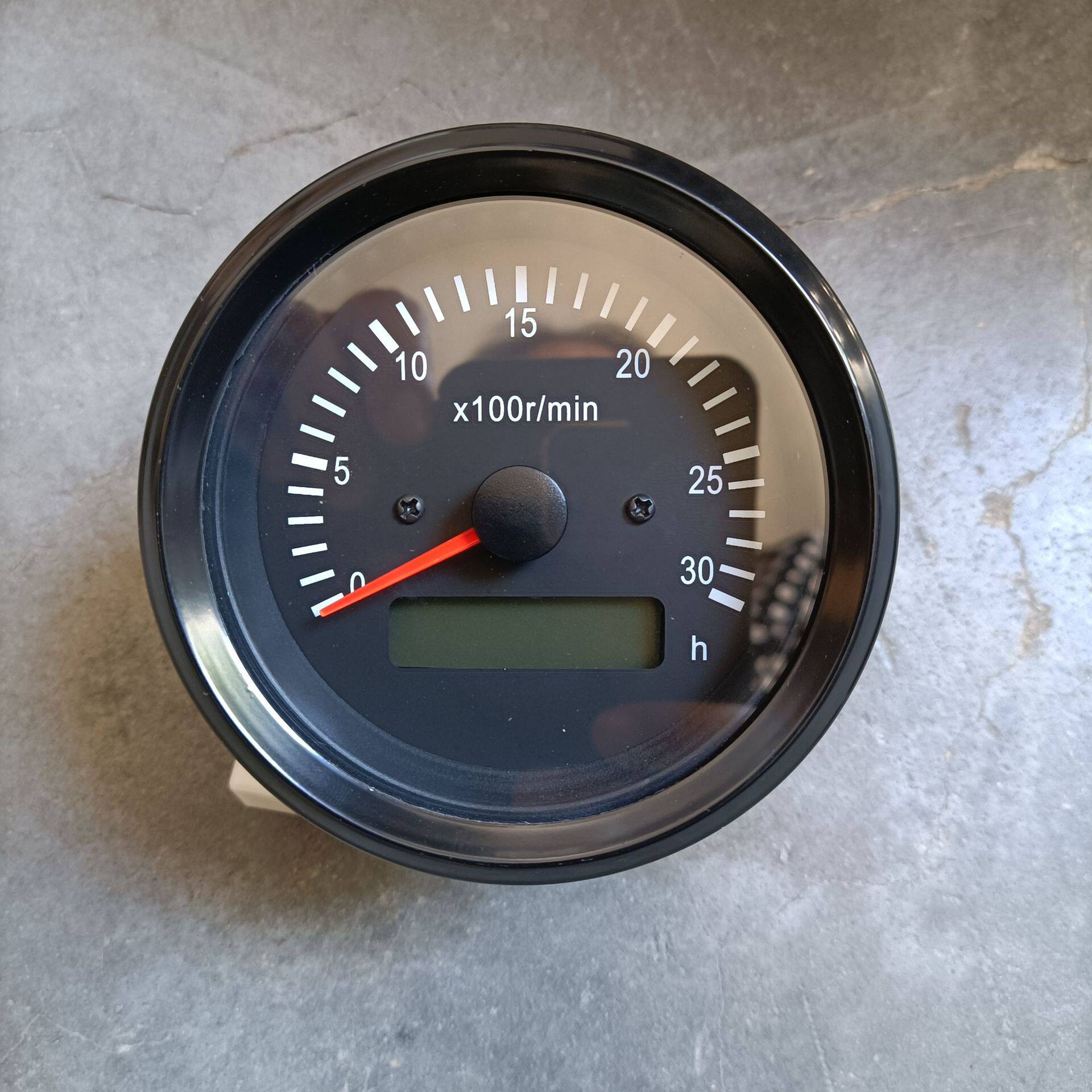转速计时表85mm测发动机飞轮转速12v24v3000转速可调节飞轮齿数