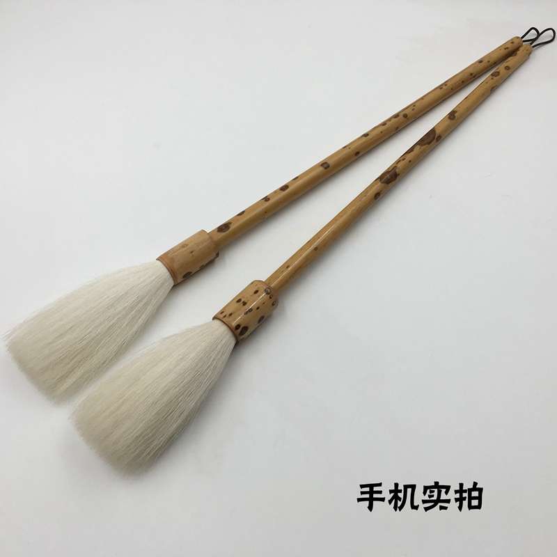 加长斗笔纯羊毫大楷长锋毛笔羊毫湖笔软毫羊毛手抓笔国画