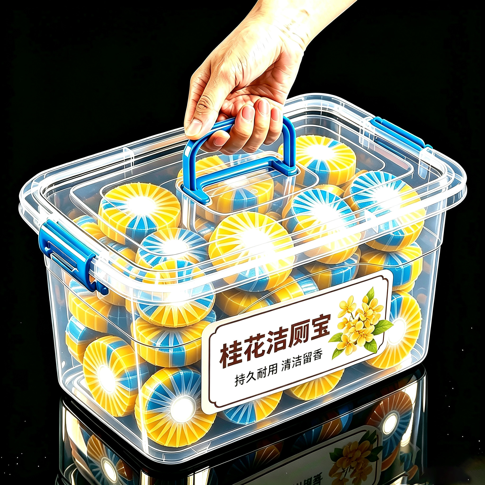 桂花香氛马桶洁厕宝除臭除垢洁净