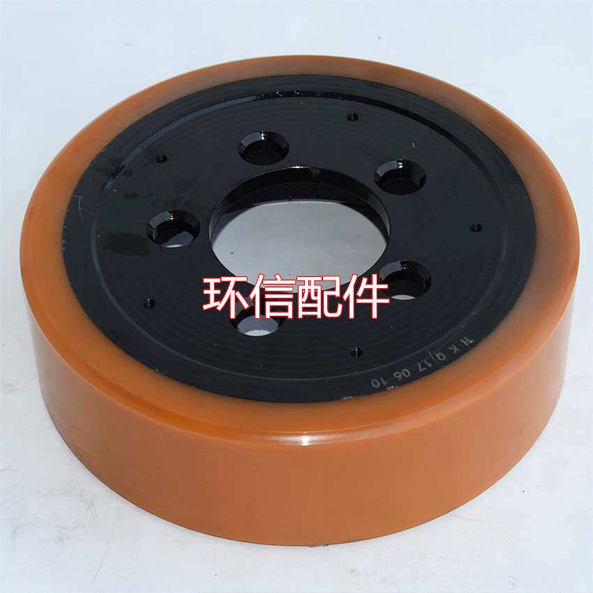 现货力达驱动轮248*75/82(5孔)PU轮聚氨酯轮电动搬运车配件