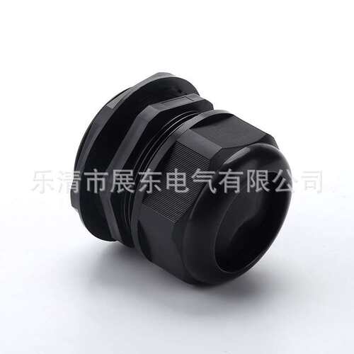 供应塑料电缆接头M75X2黑色防水接头尼龙防水出线口固定头填料函