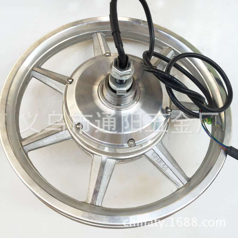 电动折叠自行车无刷有齿14寸轮毂电机36v/48v350w高扭矩易爬坡
