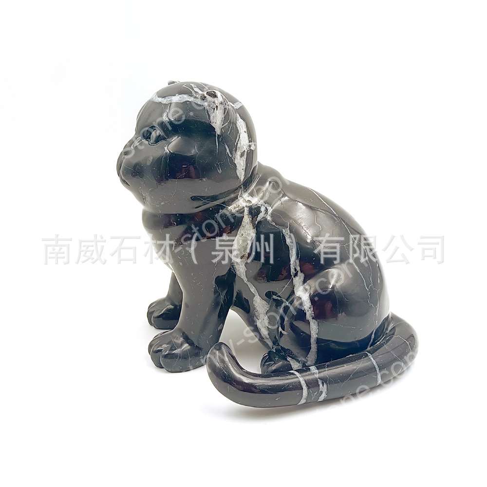 创意天然大理石摆件客厅酒柜工艺品样板房软装装饰品