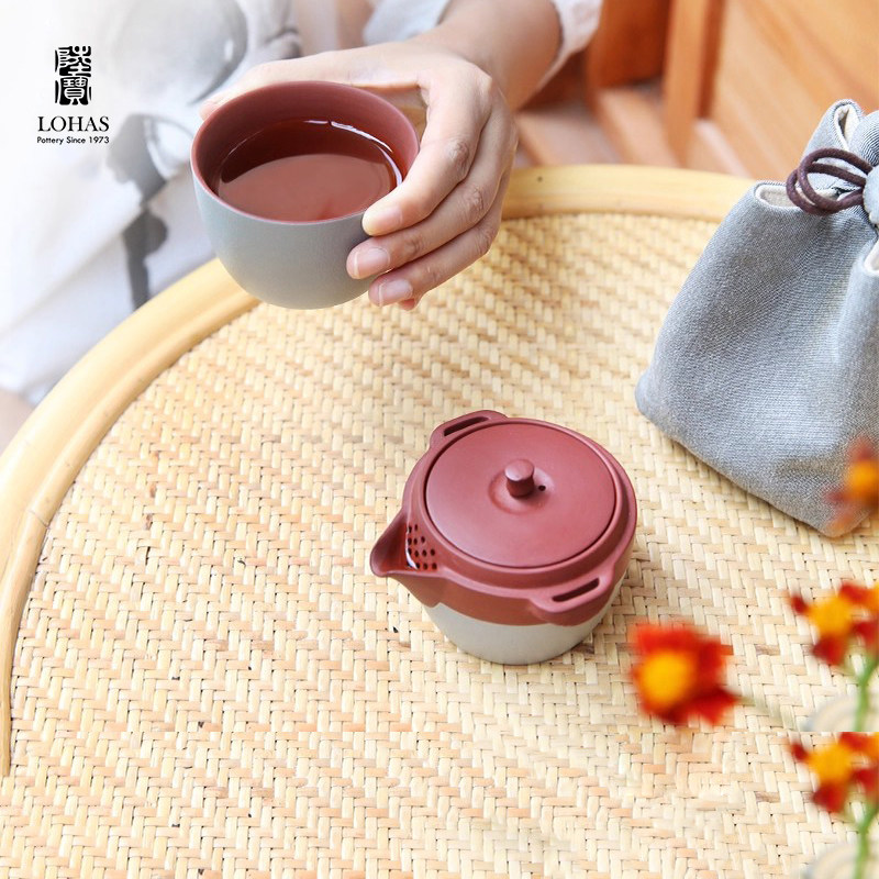 【陆宝】如鱼得水随手泡户外旅行便携露营茶具一壶一杯泡茶快客杯
