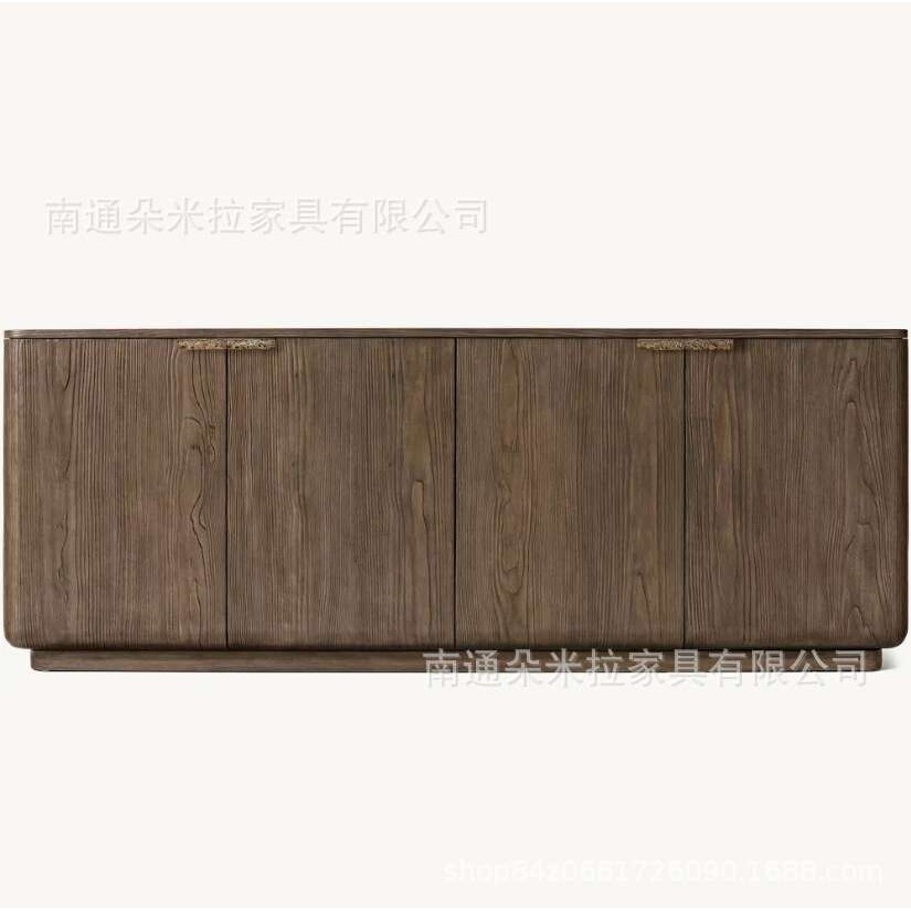 RH美式乡村复古实木餐边柜入户玄关柜家用储物柜收纳柜