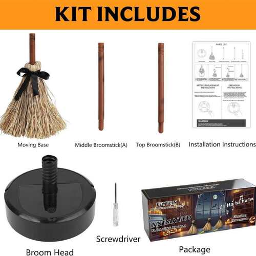 跨境新品Floating Witch's Broom –Haunted Dancing Broom