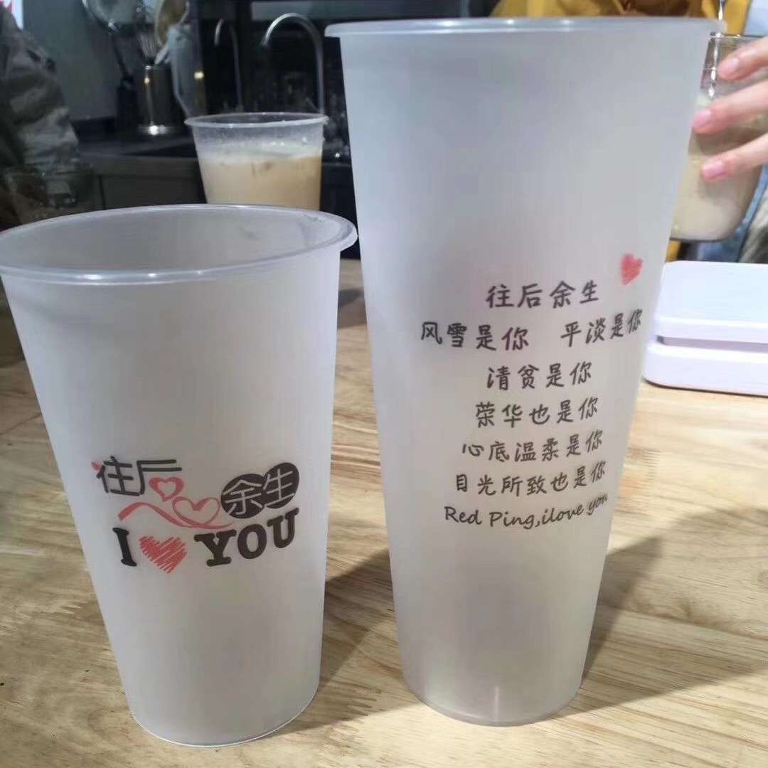 500ml磨砂注塑彩杯500个/件