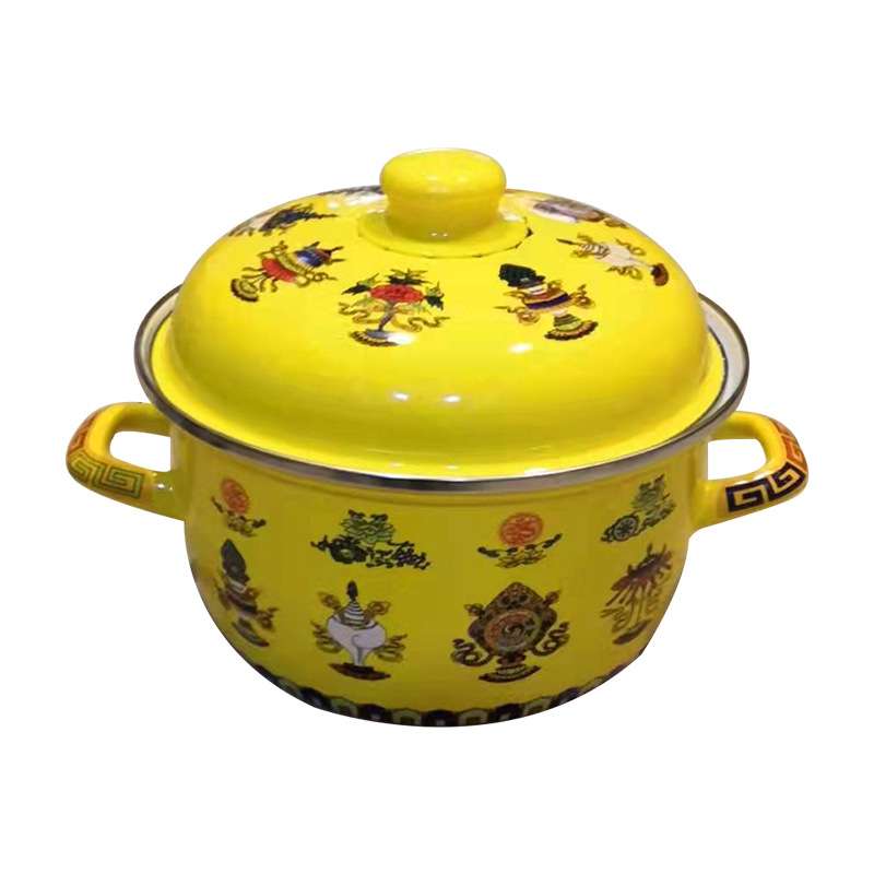 藏式奶茶壶藏族生活用具八吉祥奶茶锅熬煮酥油茶冲茶锅大小